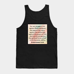 Bible Verse Ephesians 6:12 Tank Top